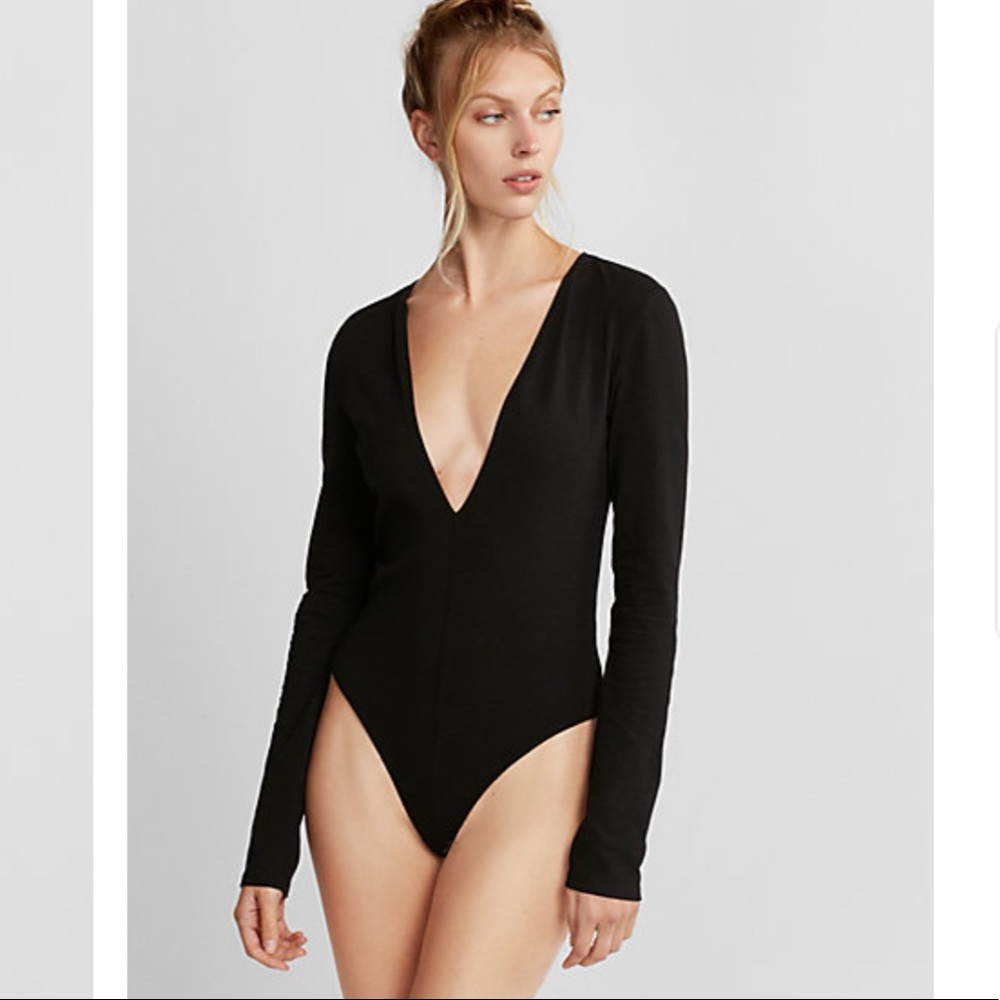 NEVER WORN. RUST Express Deep V thong body suit.